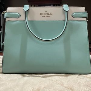 Mint colored Kate Spade tote bag